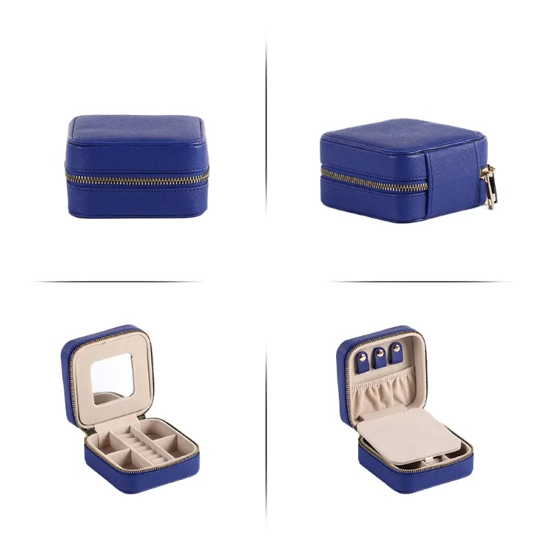 Luxury Jewelry Storage Box with Velvet Interior for Necklace and Ring Packaging