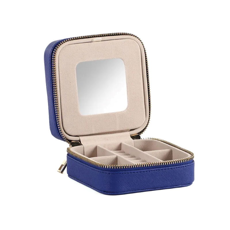 Luxury Jewelry Storage Box with Velvet Interior for Necklace and Ring Packaging