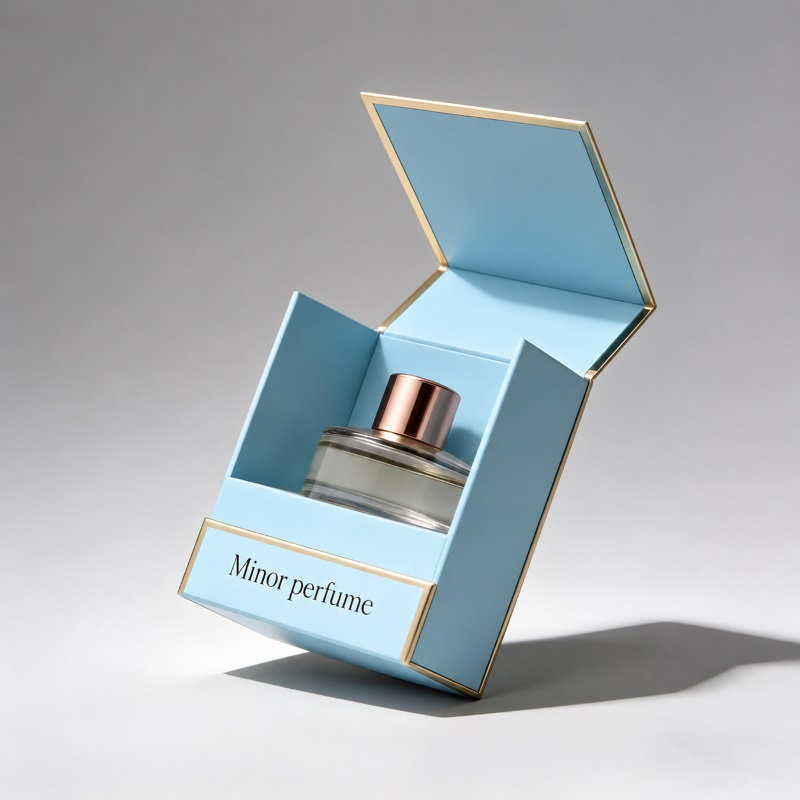 Custom Luxury Magnetic Perfume Box with Ribbon Handle for Premium Fragrance Packaging