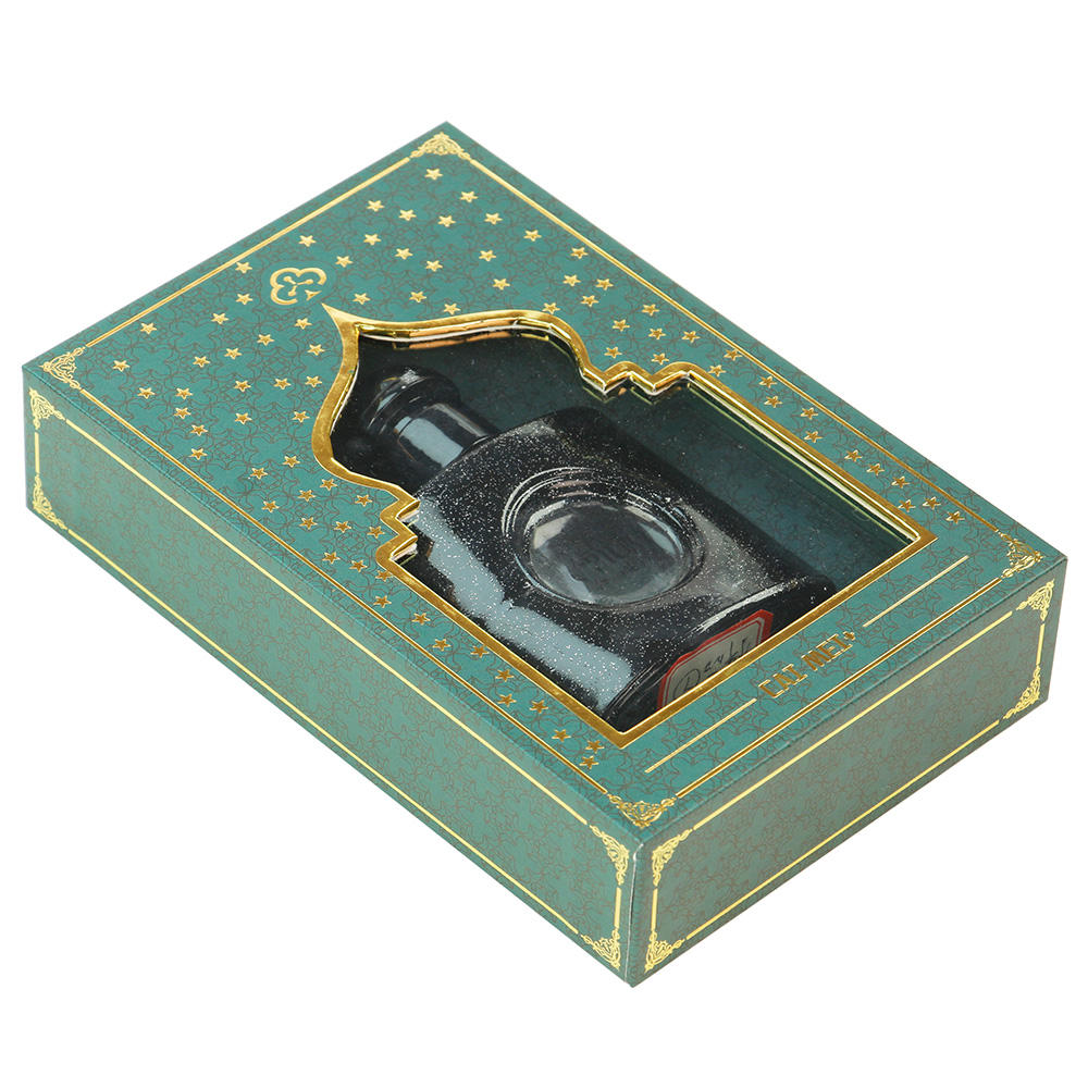 Luxury Drawer-Style Perfume Gift Box with Gold Foil Detailing And Custom Display Insert