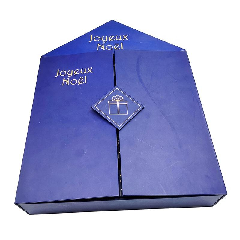 Custom Luxury Christmas Advent Calendar Box with Double Door Opening And 25 Drawer Design